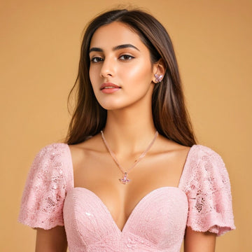 Petal Pendant Set-Pink-Minima Collection
