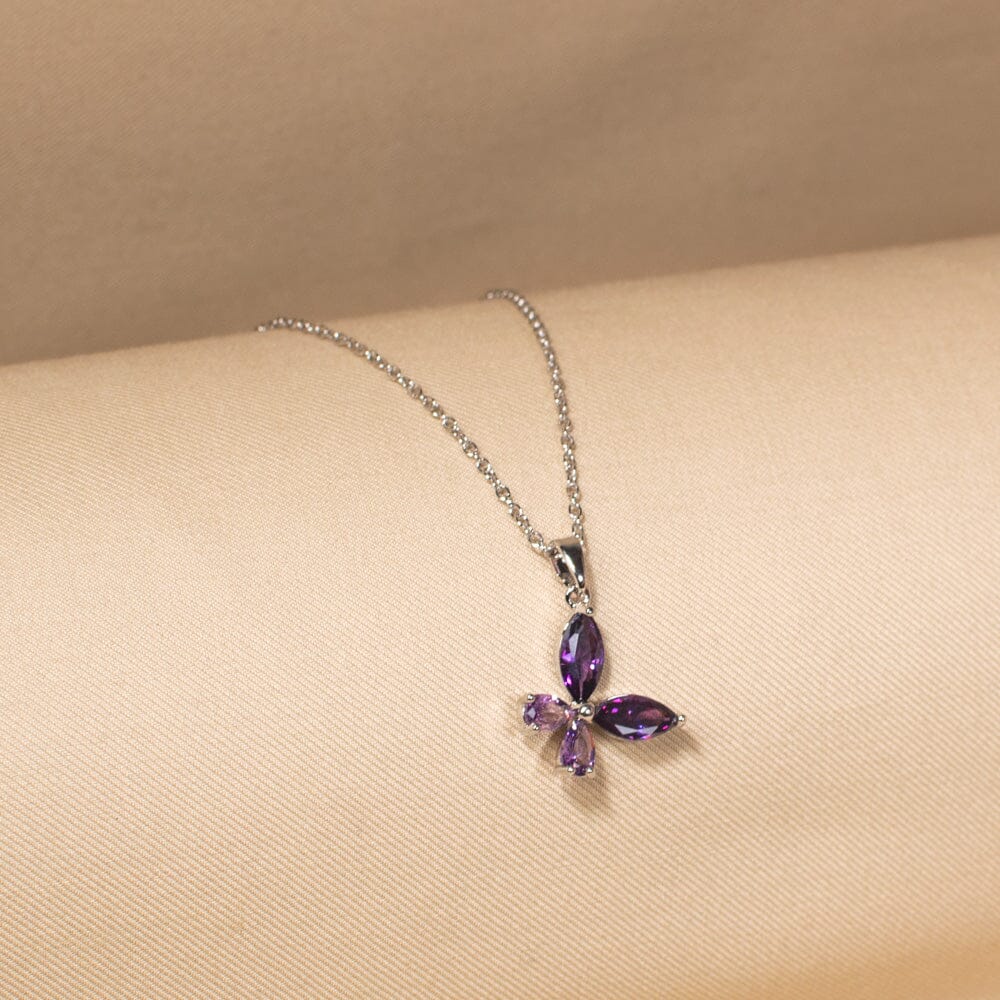 Petal Pendant Set-Purple-Minima Collection
