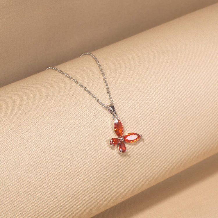 Petal Pendant Set-Red-Minima Collection