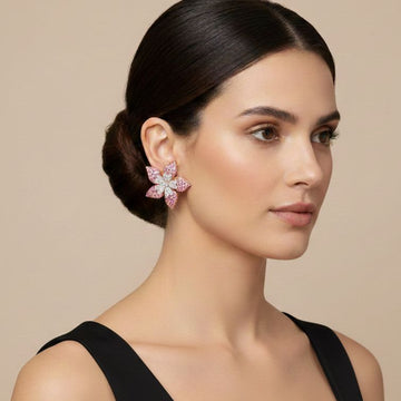 Petal Spark Earrings - Pink