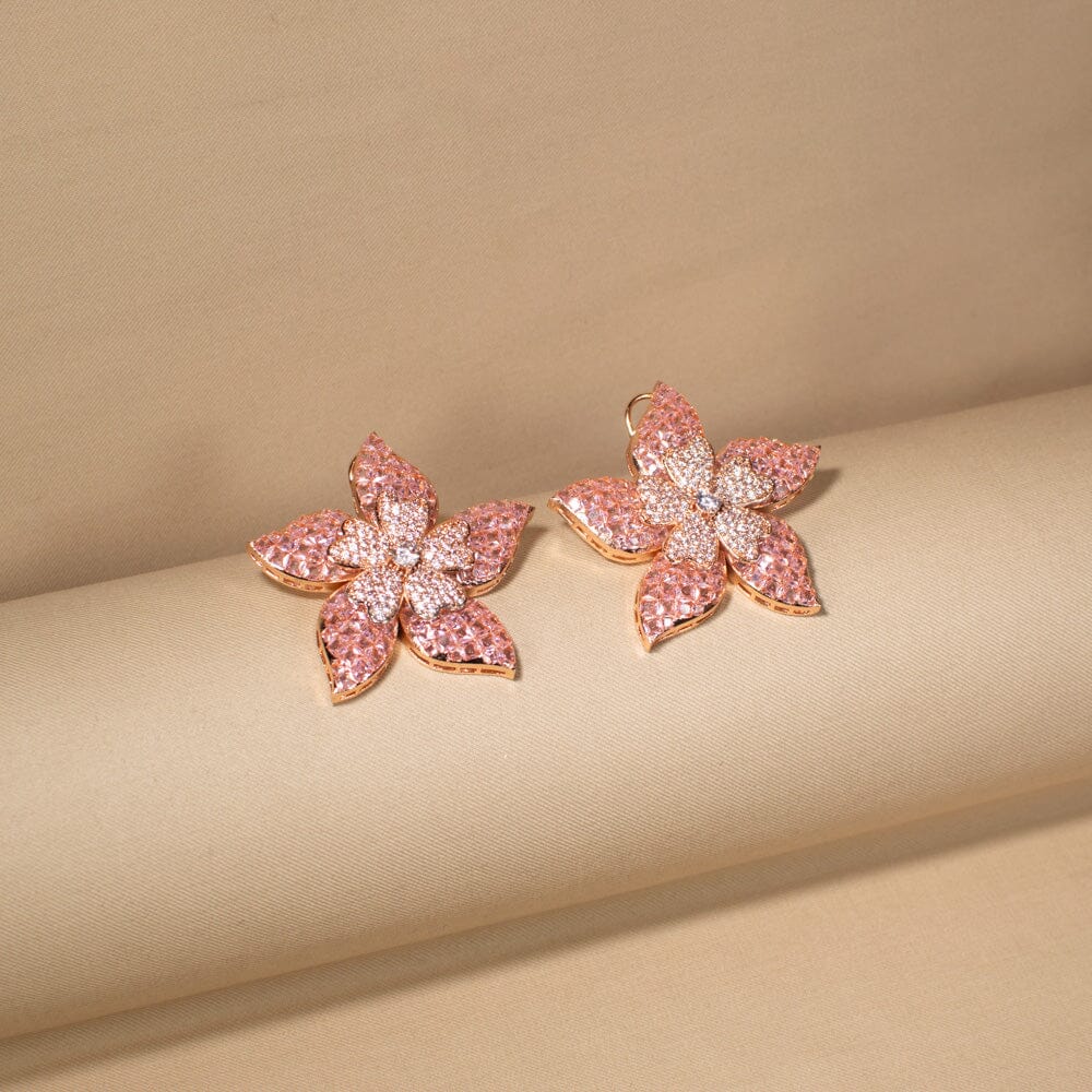 Petal Spark Earrings - Pink