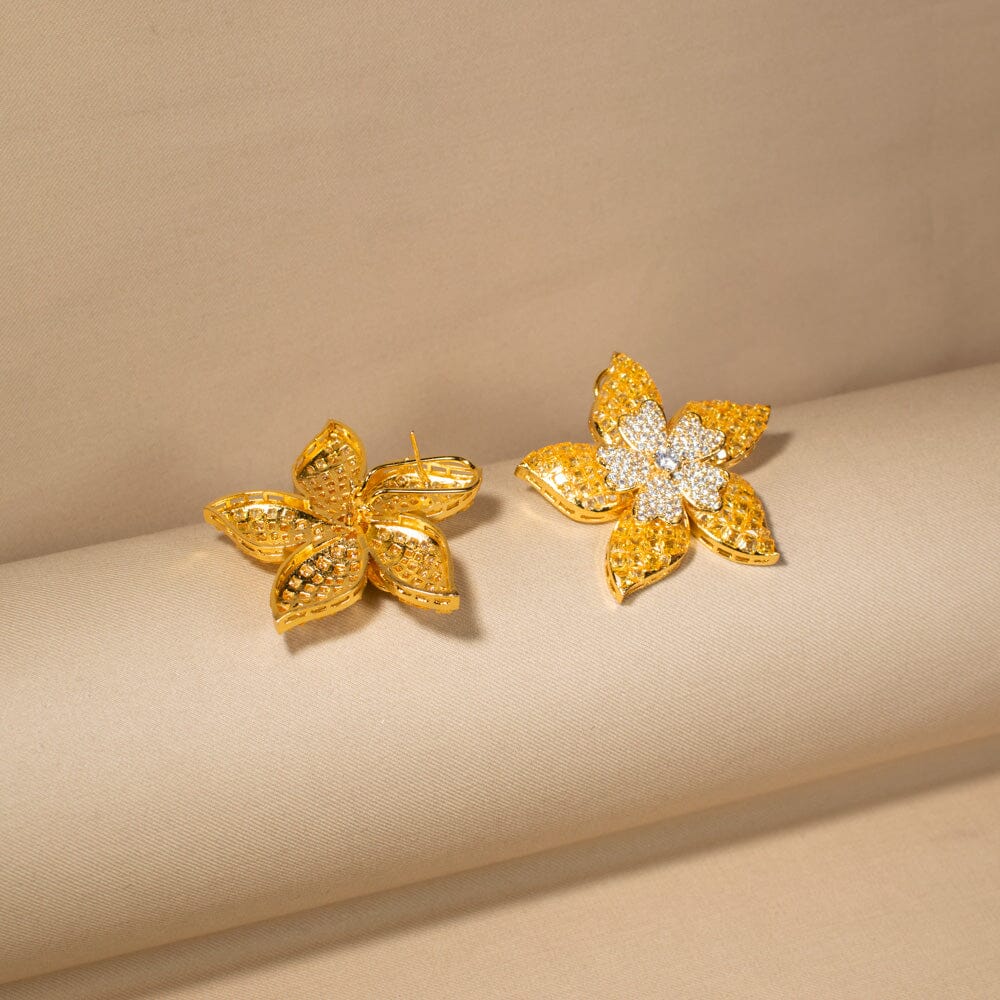 Petal Spark Earrings - Yellow