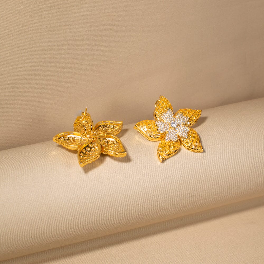 Petal Spark Earrings - Yellow