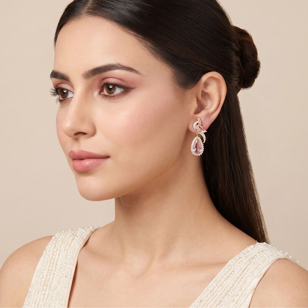Pink Champagne Kiss Earrings