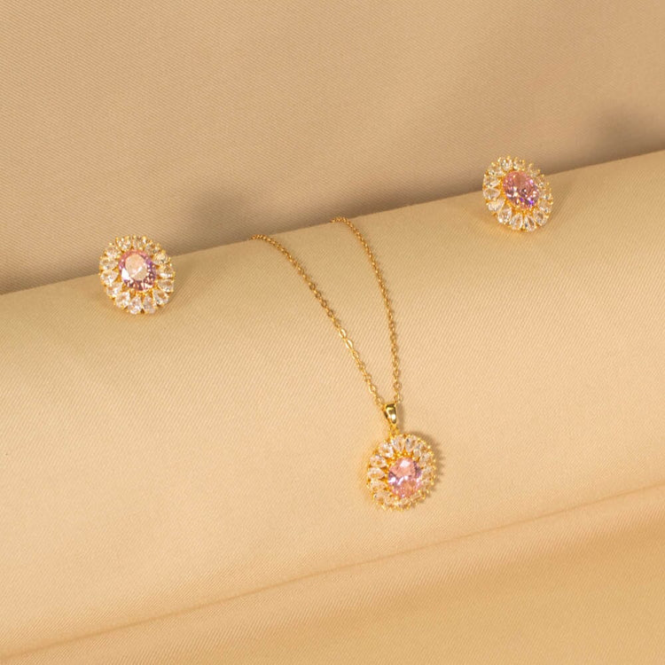 Pink Love Pendant Set - Glitterati Collection