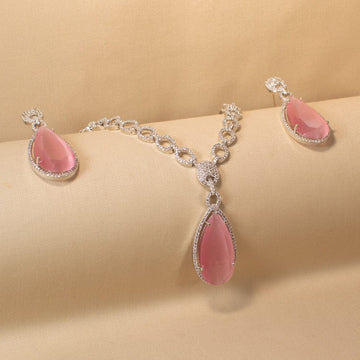 Pink Paradise Teardrop Necklace Set