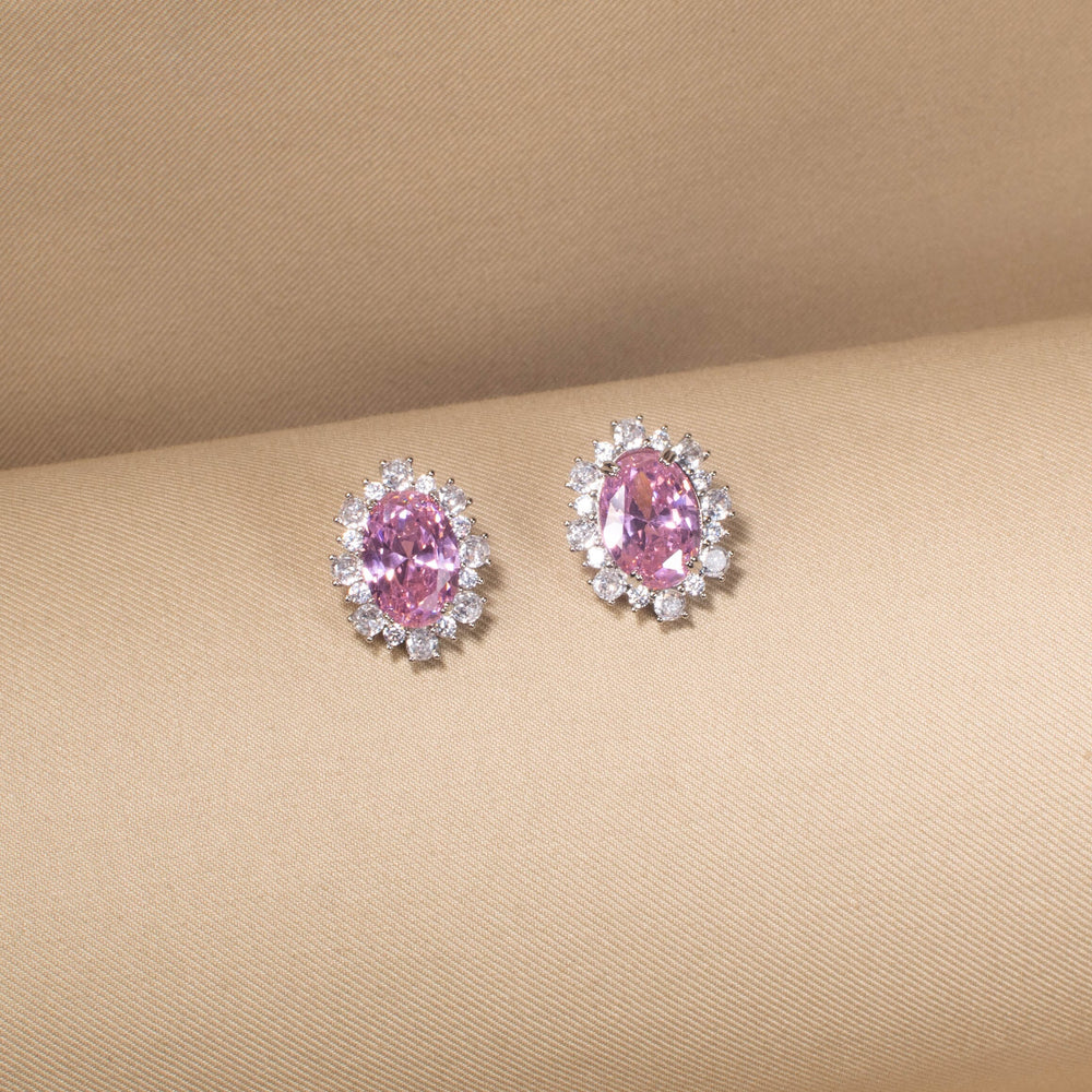Pink Princess Halo Pendant Set