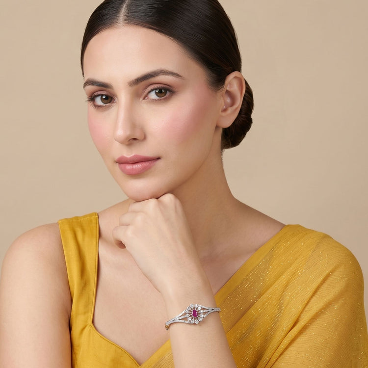 Pink Sunburst Bangle