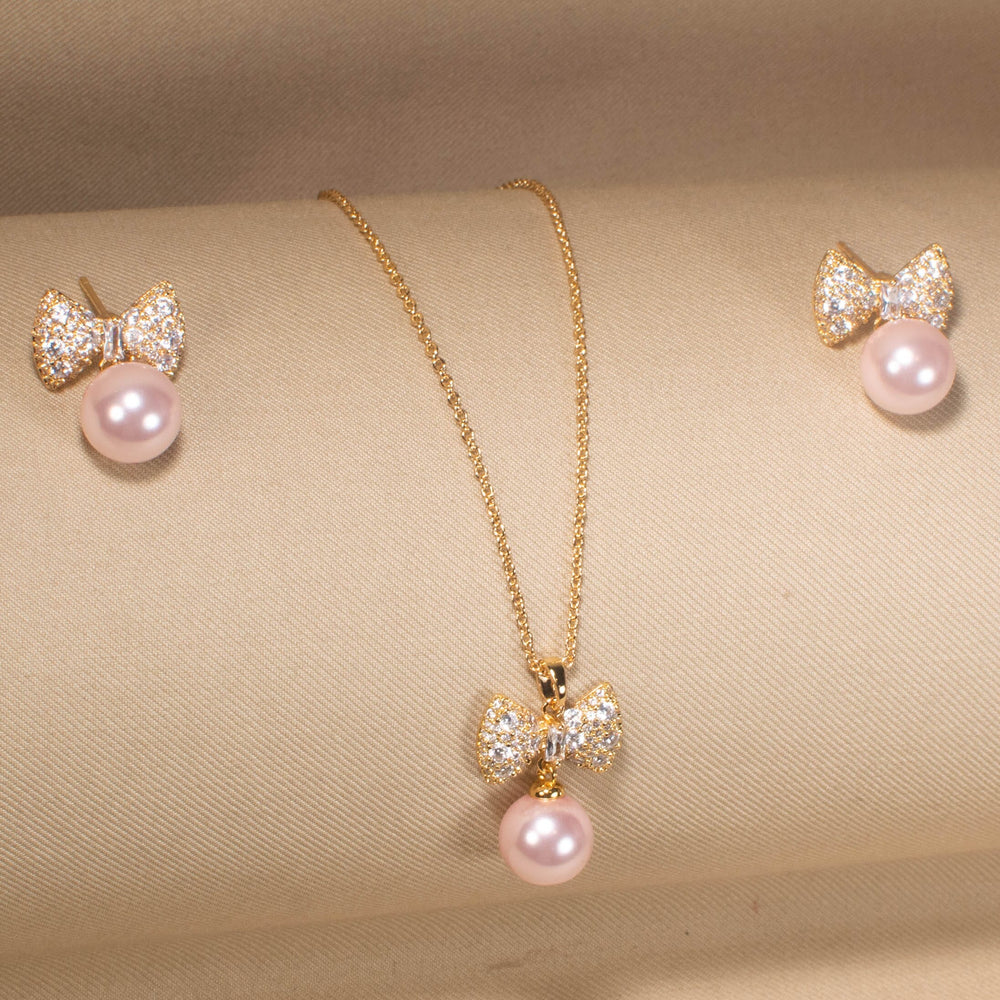Pink Sweetheart Bow Set