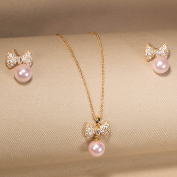 Pink Sweetheart Bow Set