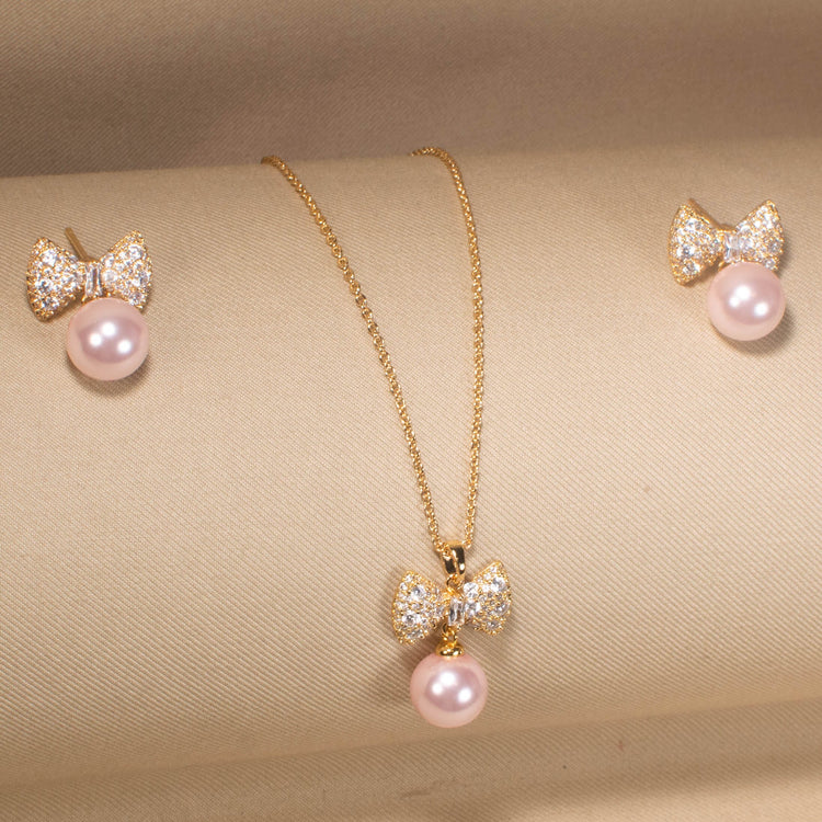 Pink Sweetheart Bow Set