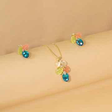 Pink Tide Pendant Set  - Edgy Collection