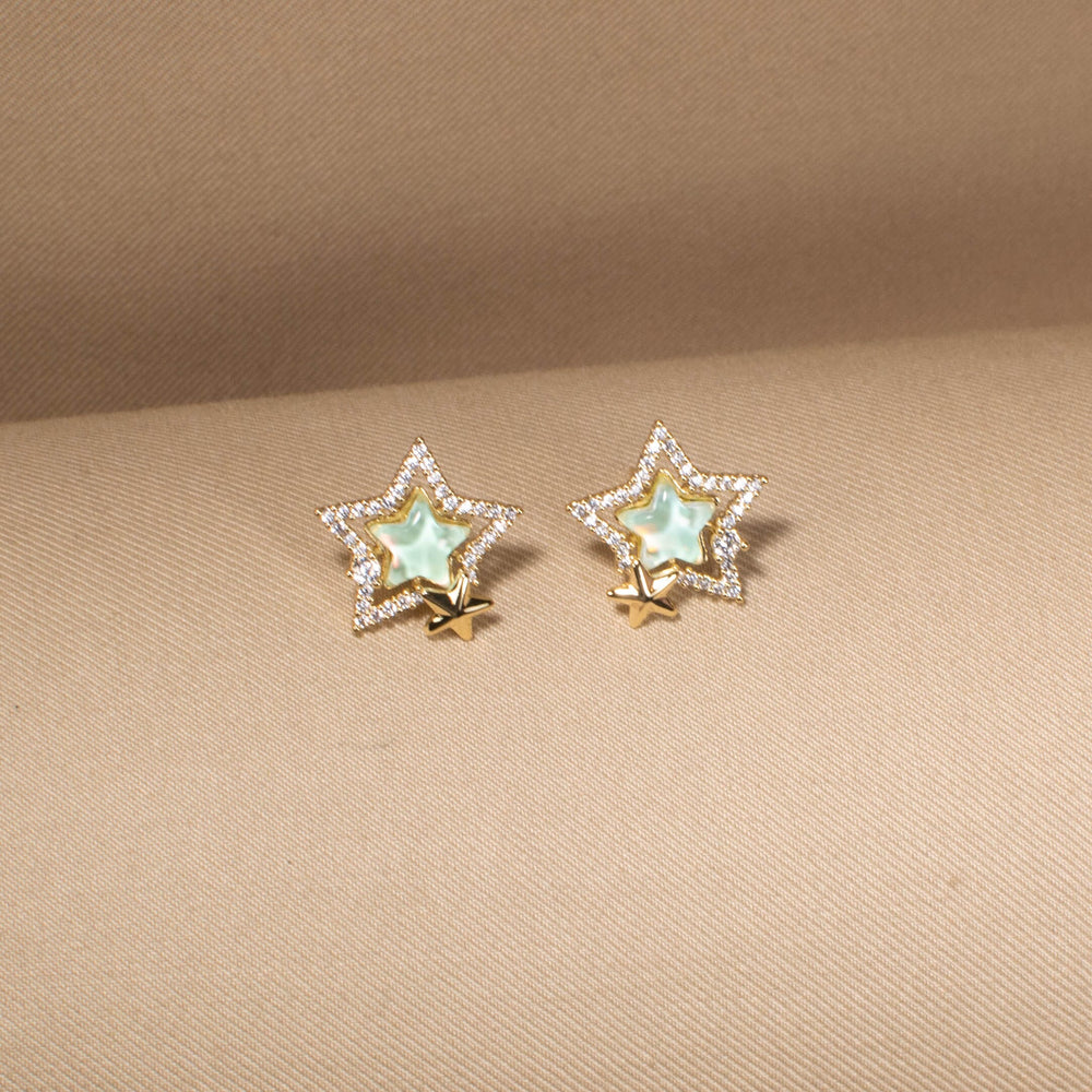 Pistachio Galaxy Studs