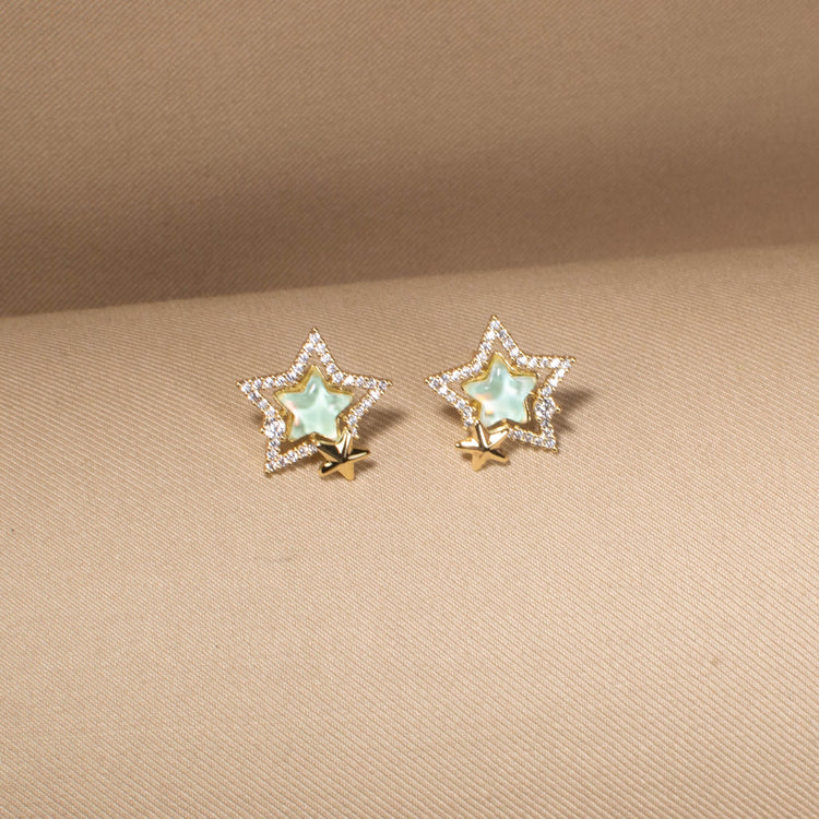 Pistachio Galaxy Studs