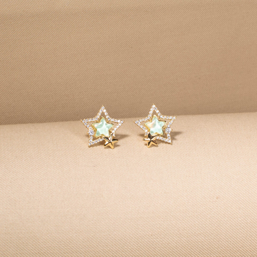 Pistachio Galaxy Studs