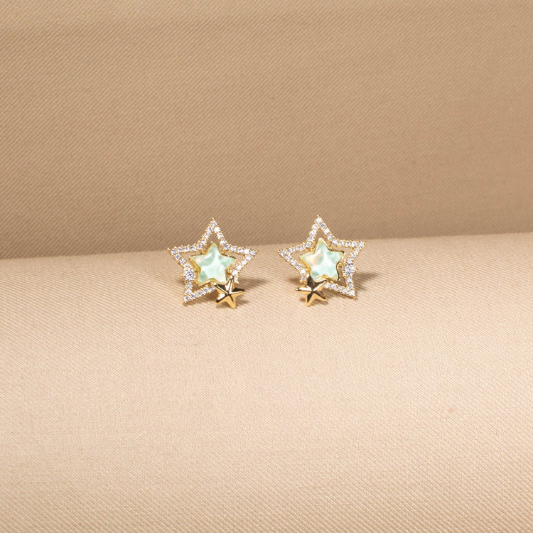 Pistachio Galaxy Studs