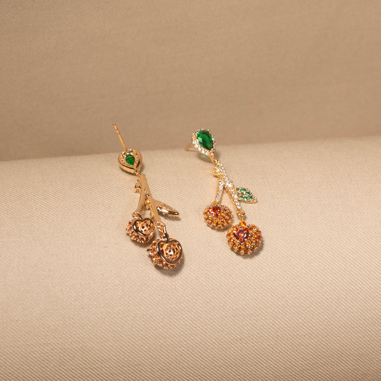 Playful Fruit Charm Earrings