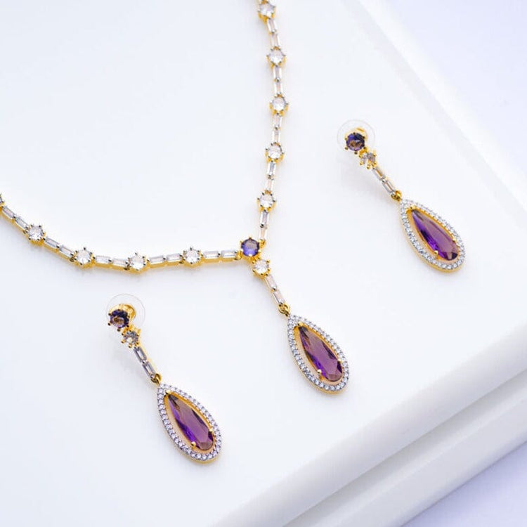 Wedding Bridal party Crystal Necklace Jewellery Set purple plum colour set  | eBay