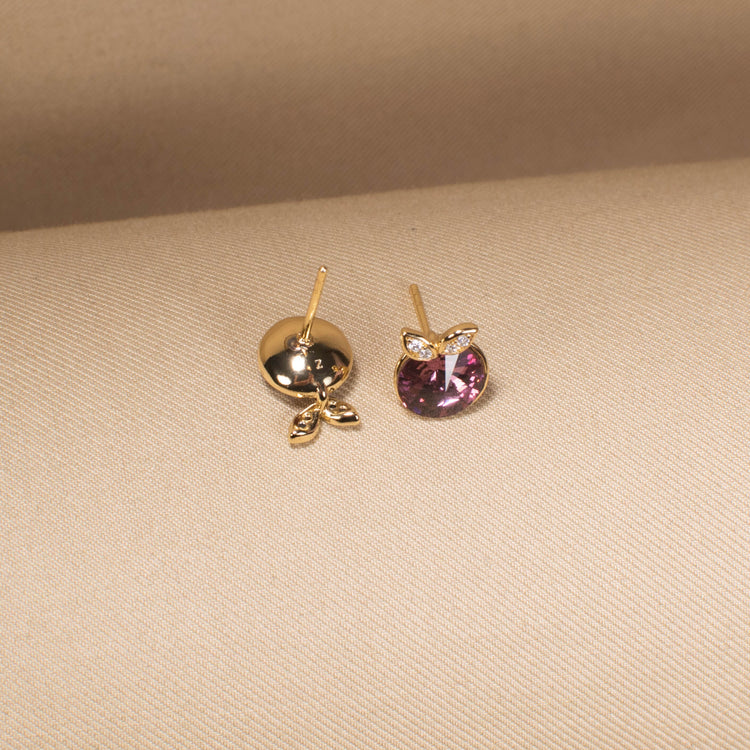 Plum Shimmer Ball Studs
