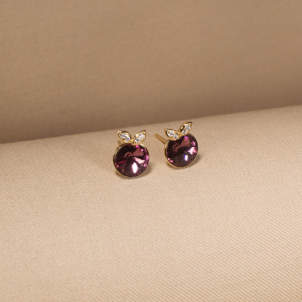 Plum Shimmer Ball Studs