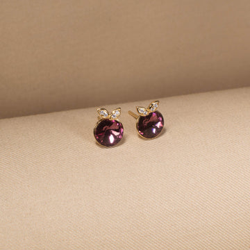 Plum Shimmer Ball Studs