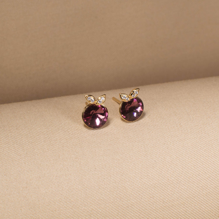 Plum Shimmer Ball Studs
