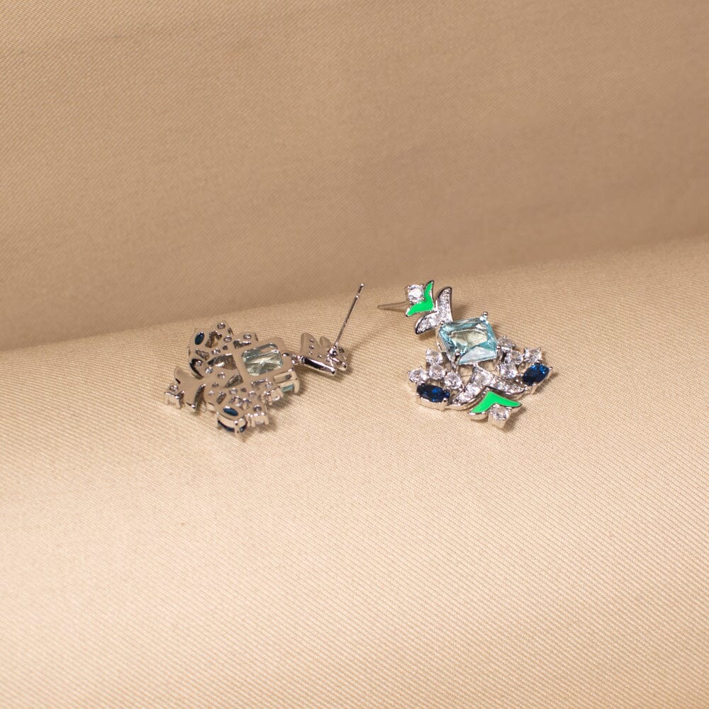Precious Posy Earrings - Blue