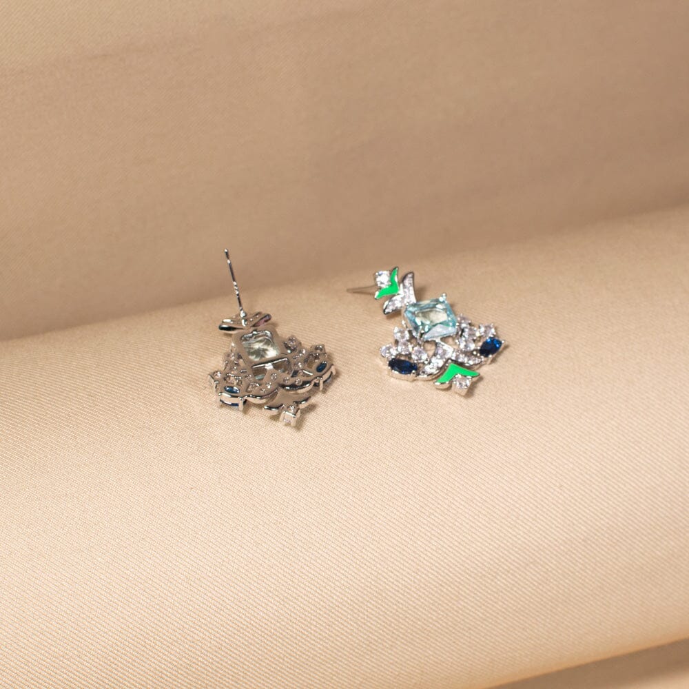 Precious Posy Earrings - Blue