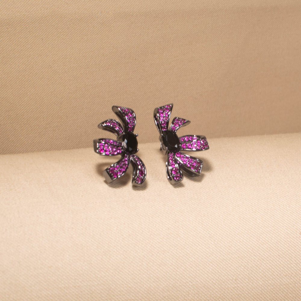 Pretty Pink Ribbon Studs