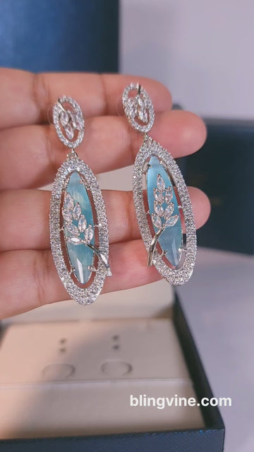 Blue Statement earrings BV live 0805