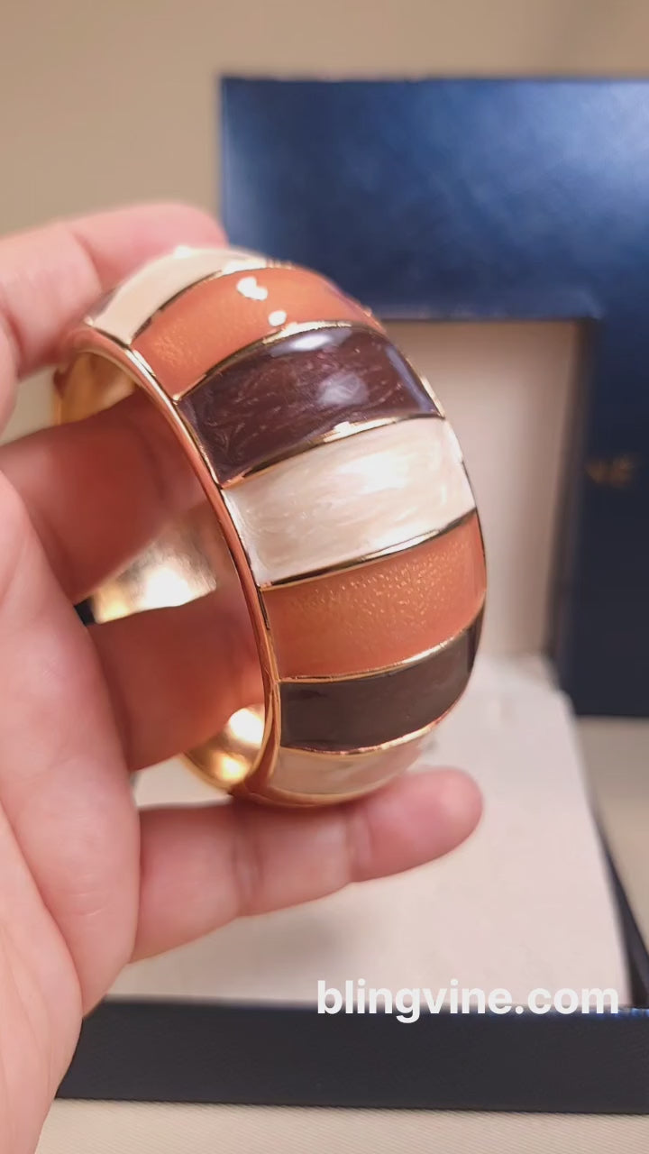 Tan Enamel Bangle