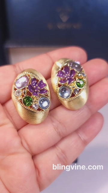 Purple Bloom Studs