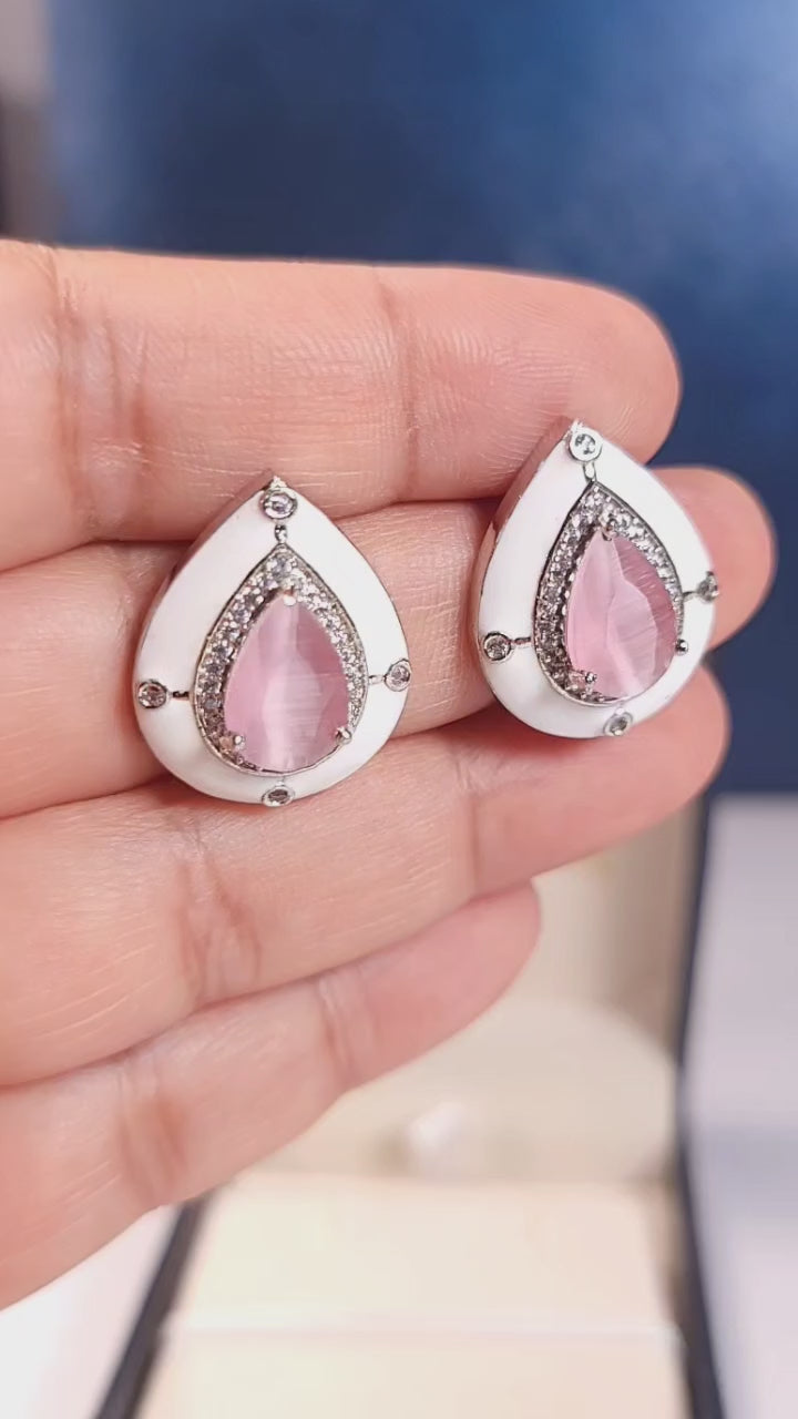 Candy Drop Studs - Pink