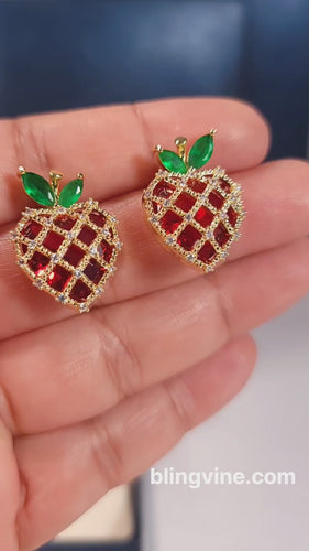 Red Heart Studs