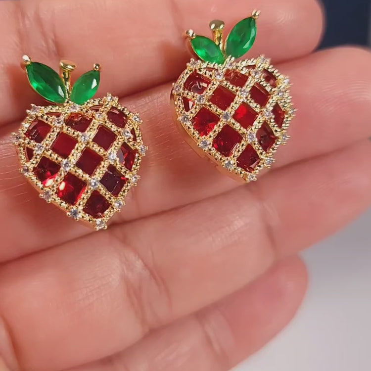 Red Heart Studs