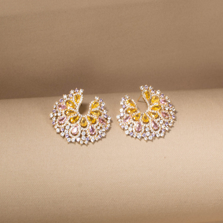 Prism Crest Statement Earrings