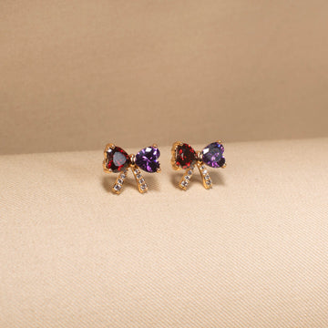 Prismatic Bow Tie Studs