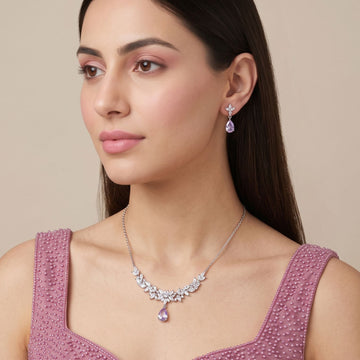 Purple Haze Sparkle Necklace Set