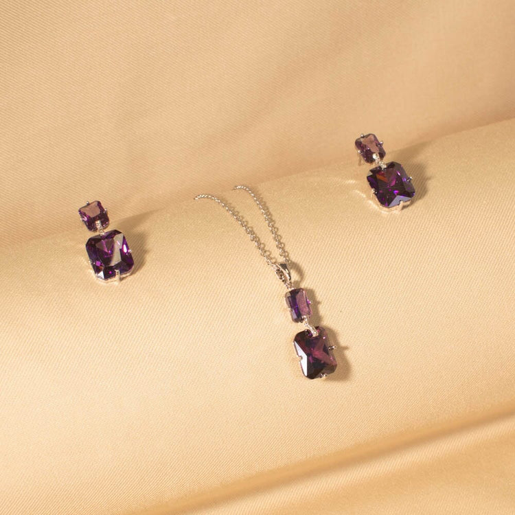 Purple Love Pendant Set - Minima Collection
