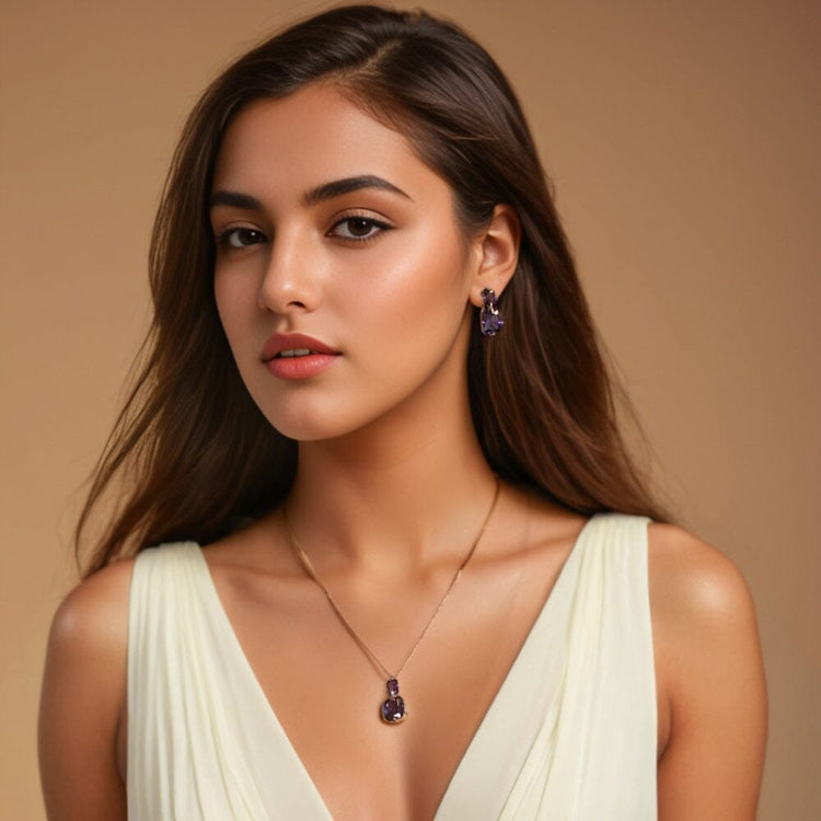Purple Love Pendant Set - Minima Collection