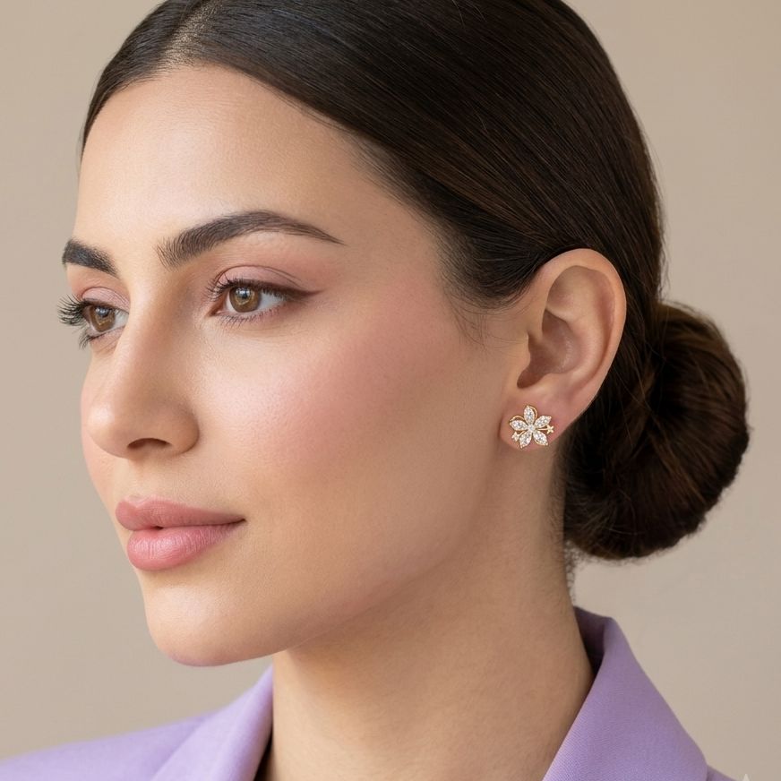 Radiant Floral Whimsy Studs