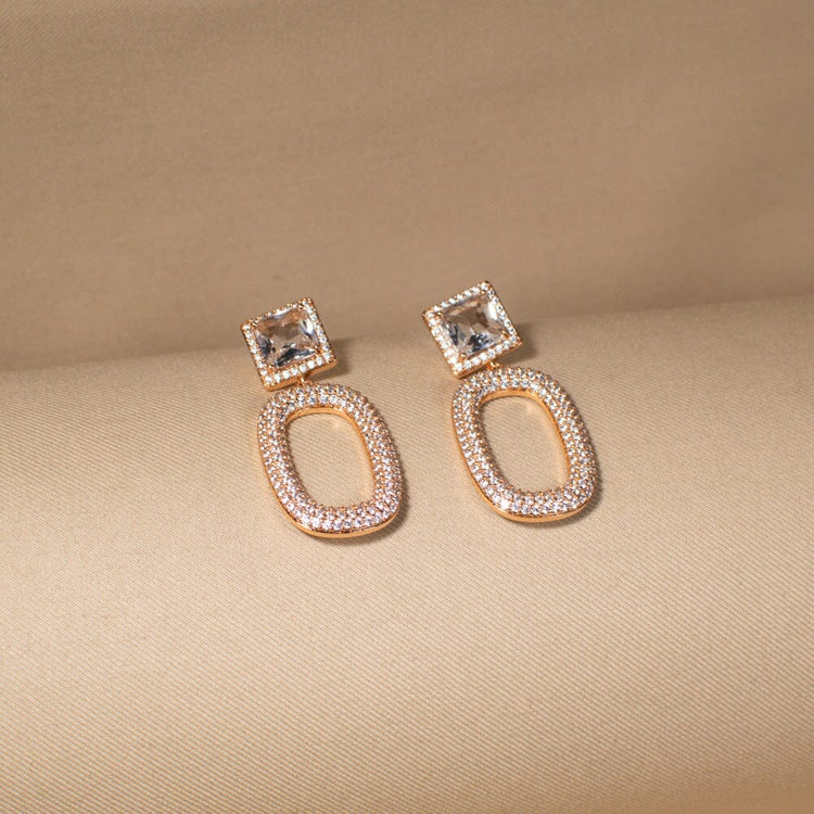 Radiant Oval Drop Earrings