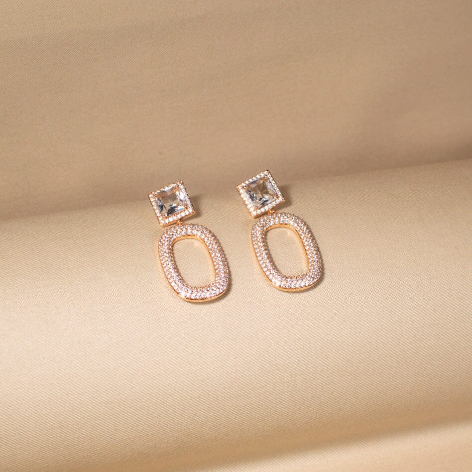Radiant Oval Drop Earrings
