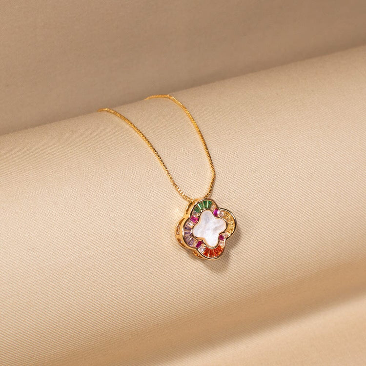 Rainbow Clover Pendant Set - Minima Collection