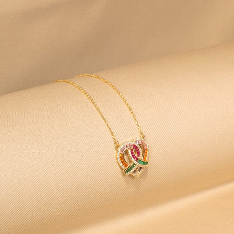 Rainbow Heartbeat Pendant Set - Raksha Bandhan Collection