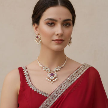 Raktima Necklace Set- Pratha Collection