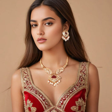 Raktima Necklace Set- Pratha Collection