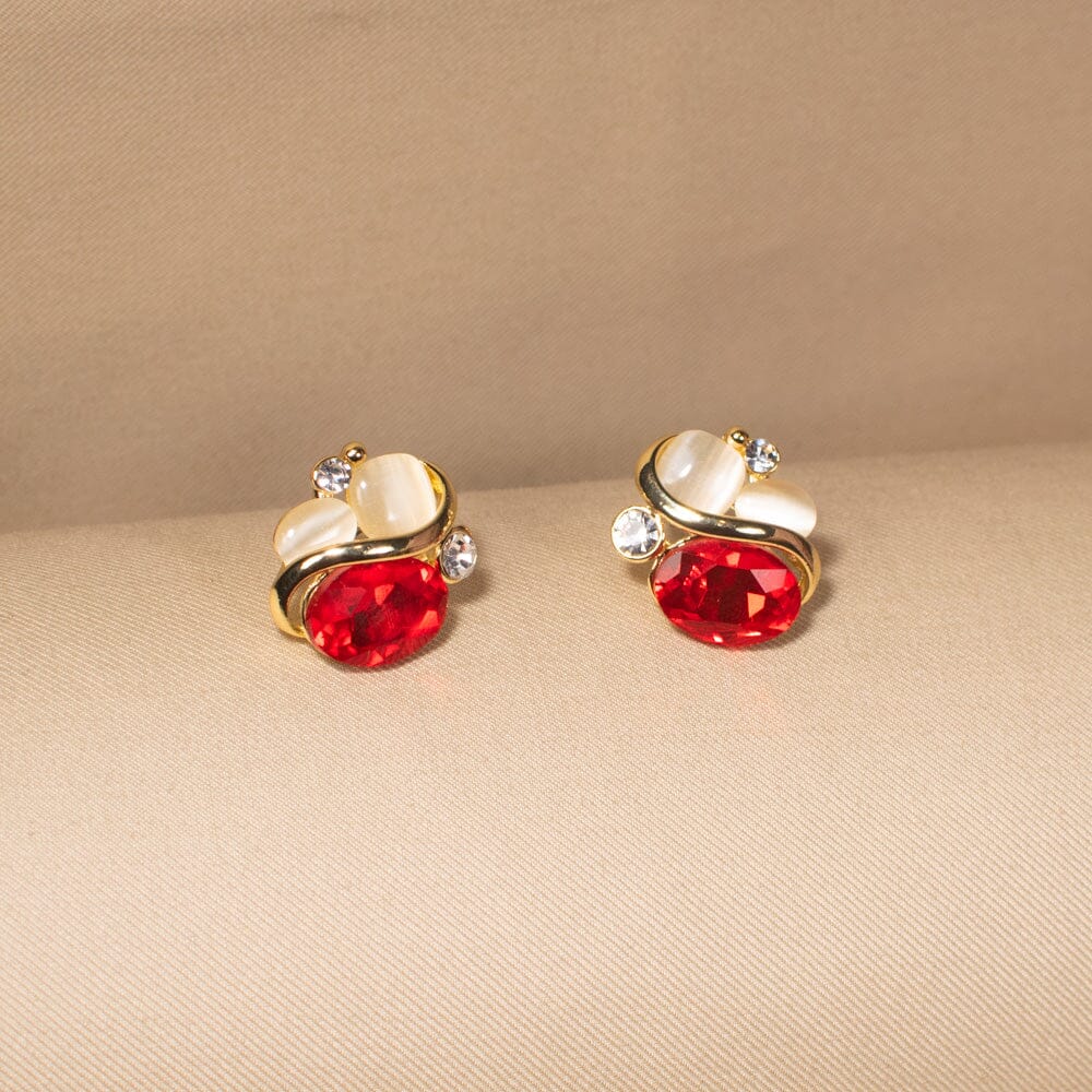 Red Glitz Charm Pendant Set