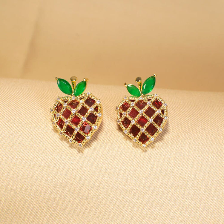 Red Heart Studs