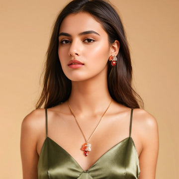 Red Tide Pendant Set  - Edgy Collection